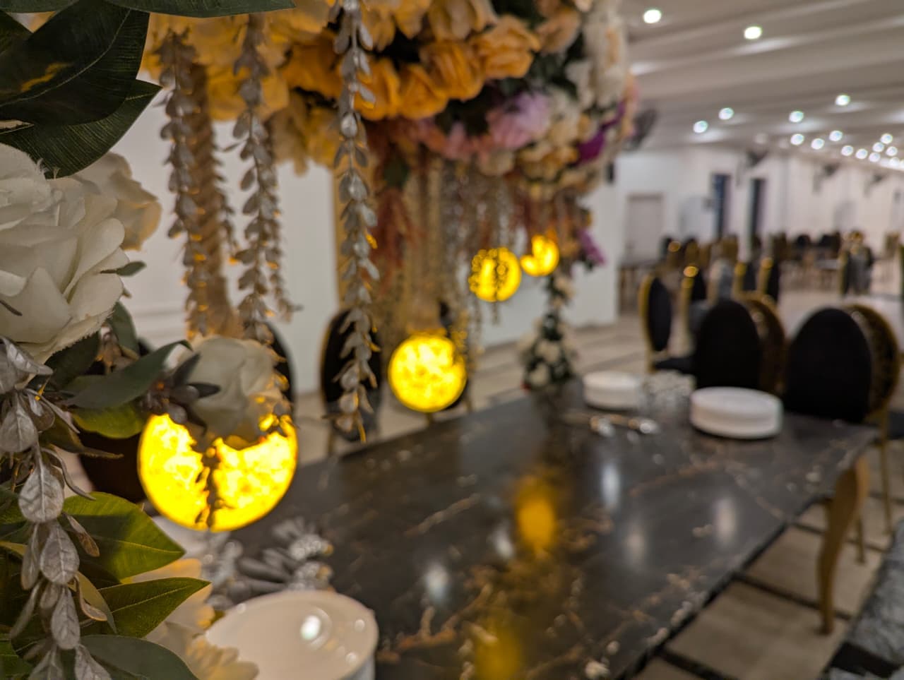 Evening reception setting