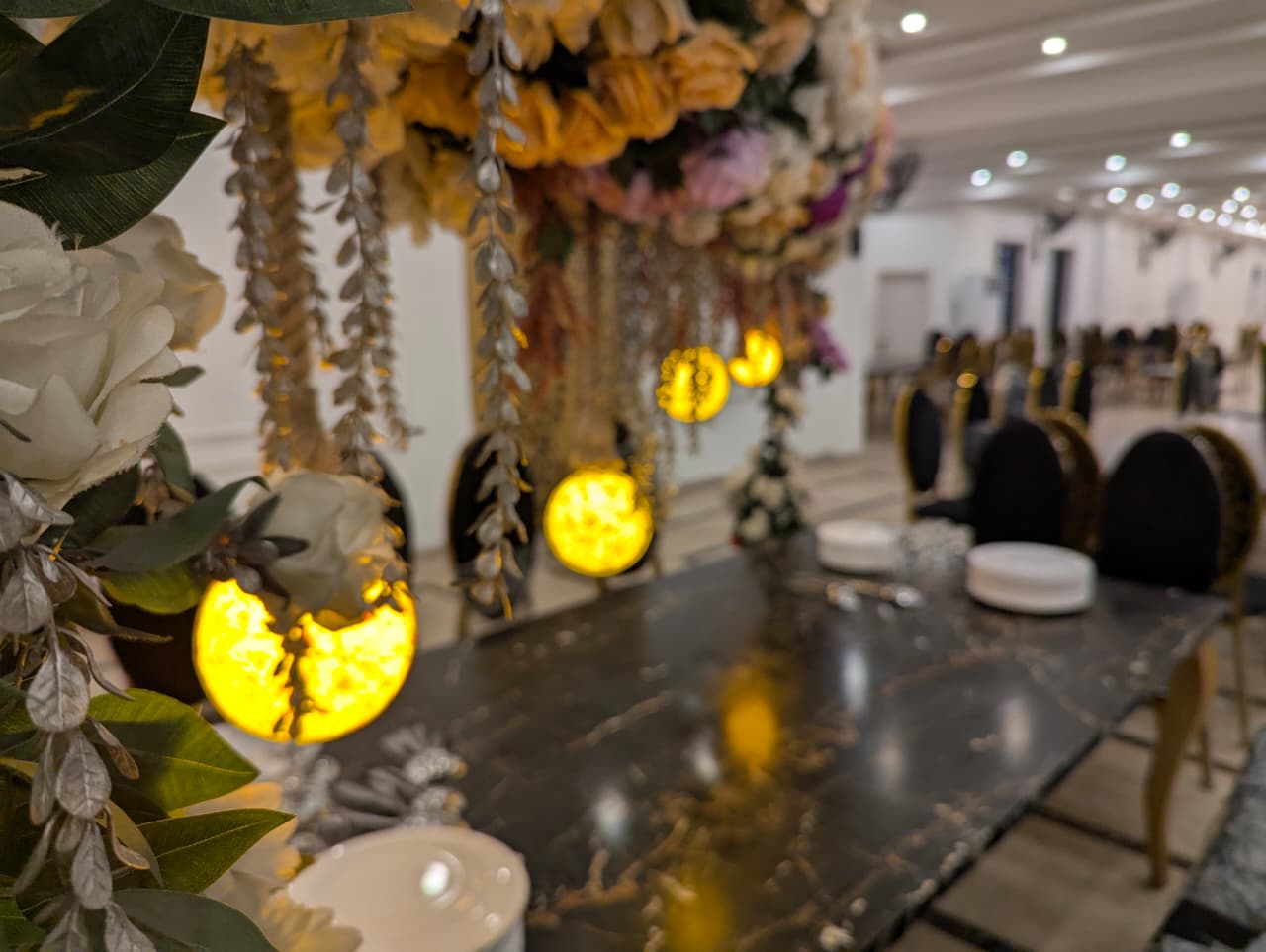 Evening reception setting